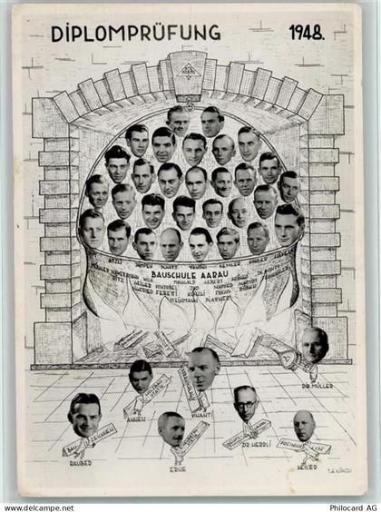 5000 Aarau - Diplomprüfung 1948 - Bauschule Aarau AK - 13102001