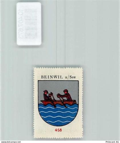 5712 Beinwil am See - Vignette Wappen Kaffee Hag 1920-1940 Ruderboot - 10407673