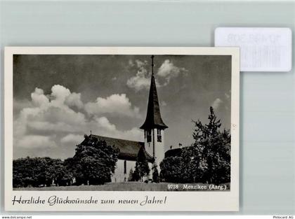 5737 Menziken FOTO KEINE AK Foto 10cm x 7cm Kirche Neujahrswunsch - 10498308