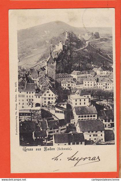6764 /  ️  Peu Commun Gruss aus BADEN AG Argovie Schweiz 1902 à Louis ALBY Chateau Parisot Soual Estape-Th ZINGG 1113