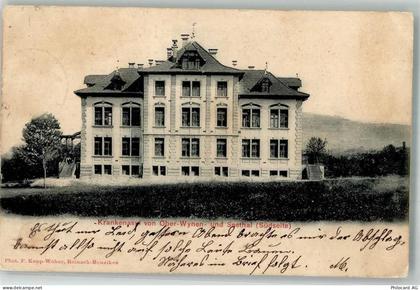 5734 Reinach AG 1903 Foto AK Krankenhaus Krankenasyl Oberwynen- und Seet... - 13993974