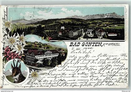 9108 Gonten 1900 Lithographie Gämse - 13601473