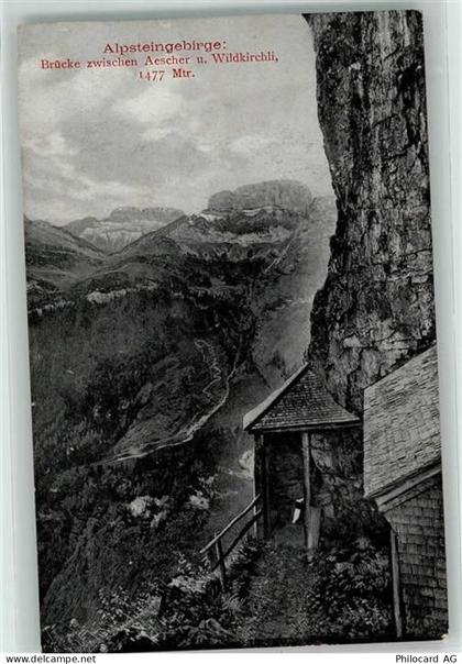 9057 Schwende - Brücke zwischen Aescher und Wildkirchli - 39411246