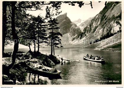 Seealpsee Saentis IR mit Blick zum Rossmad und Saentis