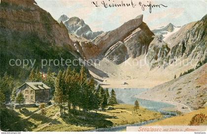 Seealpsee Saentis IR mit Saentis und Altmann