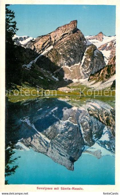 Seealpsee Saentis IR Panorama mit Saentis Massiv