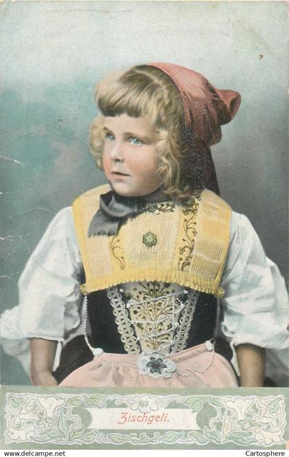 CPA Europe > Suisse > AR Appenzell Rhodes-Extérieures > Herisau WINKELN ZISCHGELI - Costumes Fillette