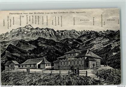 9107 Urnäsch 1911 - Panorama von der Hochalp bei Urnäsch Hochalp - 13094775