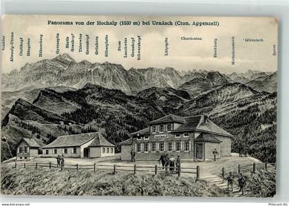 9107 Urnäsch 1912 Lithographie Gasthaus Hochalp - 10694447