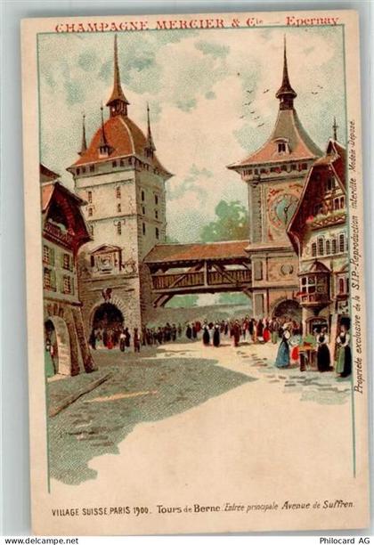 3000 Bern Berne Lithographie Avenue du Suffren Tours de Berne Ausstellun... - 14000463