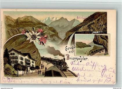 3856 Brienzwiler 1899 BOAKC Eisenbahn Gasthaus Balmnot Lithographie - 13700174