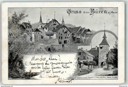 3294 Büren an der Aare 1900 Künstlerkarte sign. - 13444199