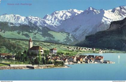 [-10%] SUISSE - Brienz - Hasliberge - Montagnes Hasli - Vue générale - Église - Village - Lac - Montagnes - Carte postal