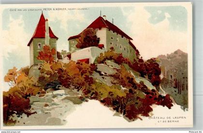 3177 Laupen BE Lithographie Schloss de Laupen - 13302113