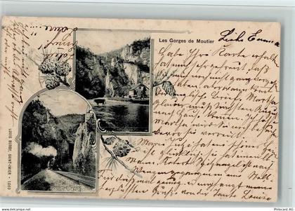 2740 Moutier 1901 - Les Gorges de Moutier , Eisenbahn, Verlag Burgy 1069... - 13086896