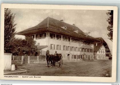 3312 Fraubrunnen 1924 Foto AK Gasthaus zu Brunnen - 13993914