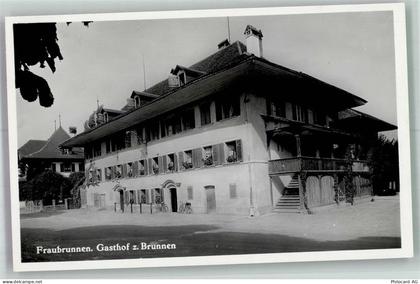 3312 Fraubrunnen 1935 Foto AK Gasthaus zum Brunnen - 13596274