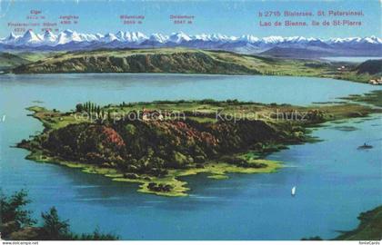 Bielerseeinsel Lac de Bienne BE Vue aerienne