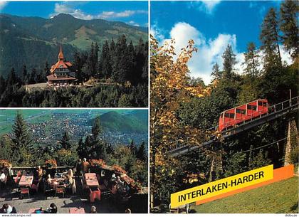 Carte Postale - Suisse - BE Berne - Harder-Kulm - Interlaken-Harder - Multivues - Funiculaire - CPM - Carte Neuve - Voir