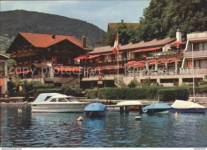 Faulensee Hotel Restaurant Bar Bellerive Bootsliegeplatz