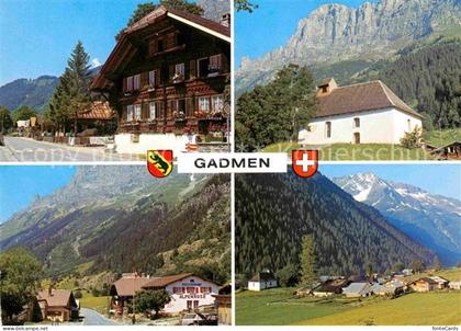 Gadmen Dorfstrasse Kirche Gadmen Maehrenhorn