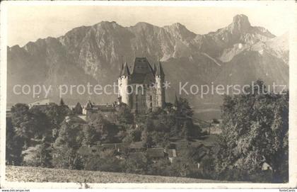 Thun BE Schloss Thun mit Stockhorn