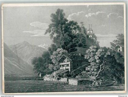 3852 Ringgenberg BE Gebrauchsspuren Mühle Burg Ringgenberg Stich auf AK... - 39763189