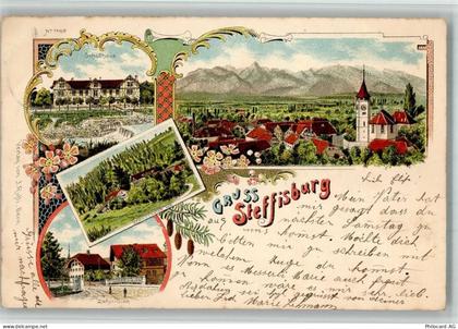 3612 Steffisburg 1898 BOAKC Lithographie Schulhaus Zugbrücke - 13706500