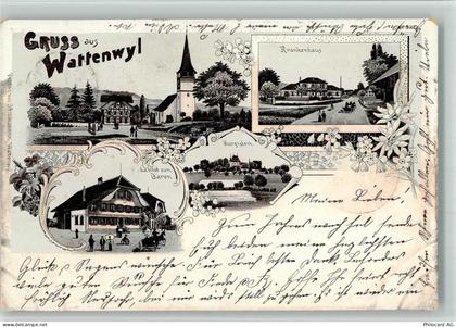 3665 Wattenwil 1901 BOAKC Gasthaus Bären Lithographie - 13700008
