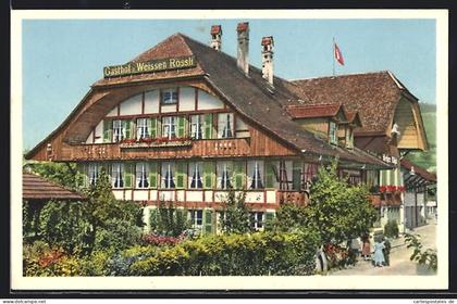AK Zäziwil, Gebäudeansicht vom Gasthaus zum Weissen Rössli