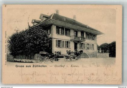 3052 Zollikofen 1905 Foto AK Gasthaus z. Kreuz - 13666386