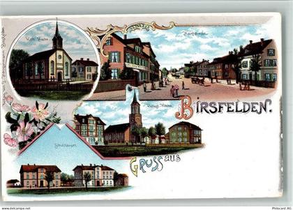 4127 Birsfelden 1900 BOAKC Lithographie Kath. Kirche Protest. Kirche Sch... - 13702790