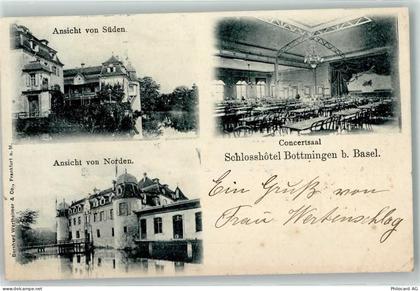 4103 Bottmingen 1900 - Schlosshotel Konzertsaal Ansicht Süden und Norden... - 13935755