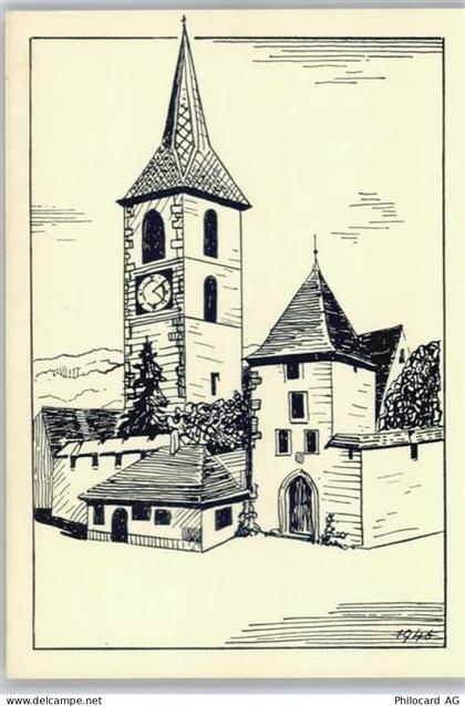 4132 Muttenz - Künstlerkarte Kirche - 50731150