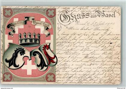 4000 Basel Bâle - 1903 Wappen Basel-Stadt BAsel-Land - 13100321