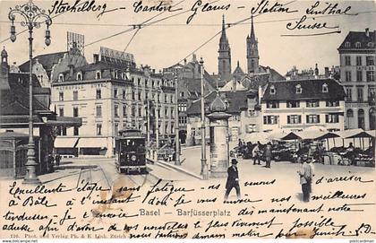 Schweiz - BASEL - Barfüsserplatz - Straßenbahn St. Ludwig - Verlag Ph. & E. Link 126