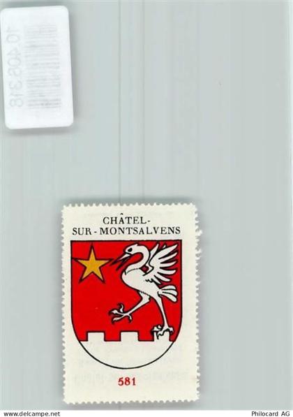 1653 Châtel-sur-Montsalvens - Vignette Wappen Kaffee Hag ca 1920-1940 Kr... - 10408318