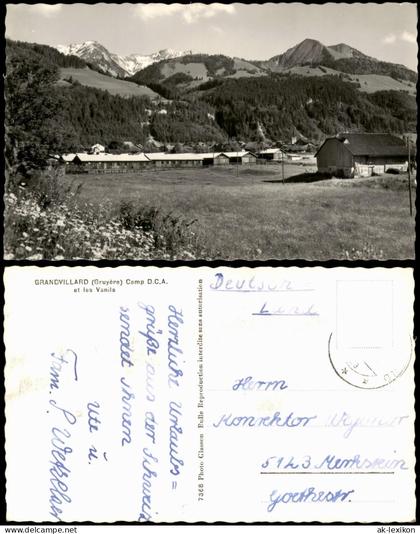 Ansichtskarte Grandvillard Camp D.C.A. und Les Vanils 1965