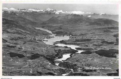 Gruyere Gruyeres FR Lac de Gruyere Vue aerienne