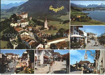 Gruyeres FR La cite de Gruyeres Lac de Gruyeres et Moleson