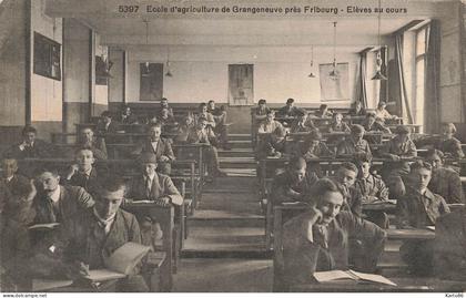 posieux , fribourg * 1909 * école d'agriculture de grangeneuve , élèves au cours * suisse schweiz