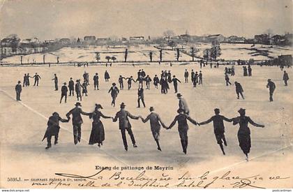 Suisse - MEYRIN (GE) Étang de patinage - LA CARTE POSTALE A UN IMPORTANT PLI EN BAS À DROITE - Ed. Charnaux 5036