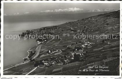 Lac Leman Genfersee Fliegeraufnahme Tour de Marsens Le Dezaley