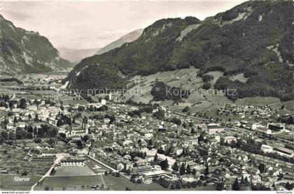 GLARUS Glaris GL Stadt Tal Kirche Berge Wald Fluss