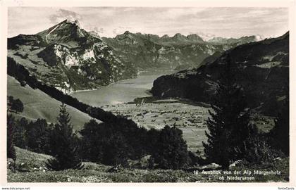 Niederurnen GL Blick von der Alp Morgenholz