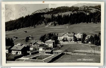 7075 Churwalden 1930 Foto AK Schwimmbad - 10753069