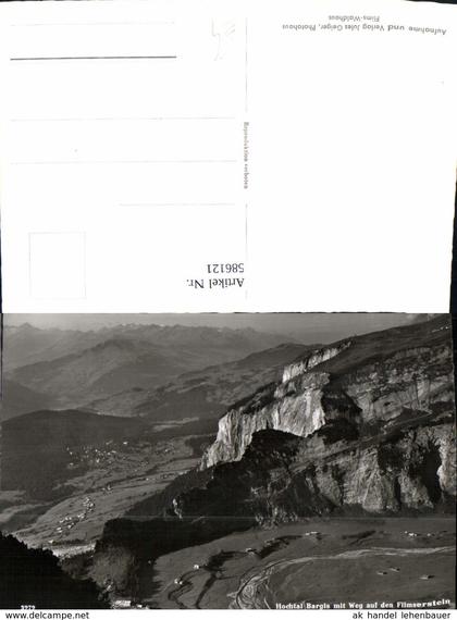 586121,Hochtal Bargis m. Weg a. d. Flimserstein Trin Switzerland
