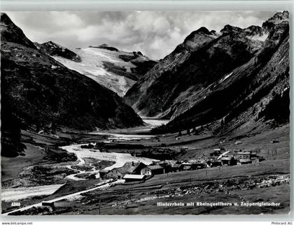 7438 Hinterrhein - Hinterrhein mit Rheinquellhorn und Zapportgletscher... - 10157138