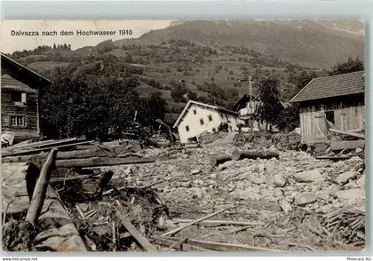 7242 Luzein 1910 - Dalvazza nach dem Hochwasser - 13414338
