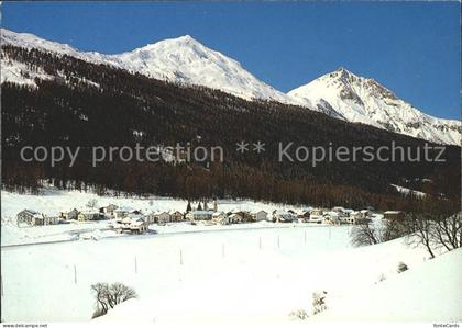 Fuldera mit Piz d Oro und Piz d'Aint